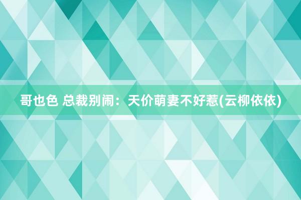 哥也色 总裁别闹：天价萌妻不好惹(云柳依依)