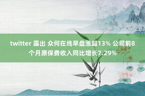 twitter 露出 众何在线早盘涨超13% 公司前8个月原