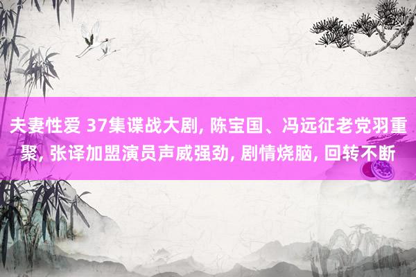 夫妻性爱 37集谍战大剧， 陈宝国、冯远征老党羽重聚， 张译加盟演员声威强劲， 剧情烧脑， 回转不断